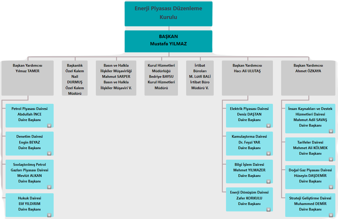 EPDK Örgüt Şeması